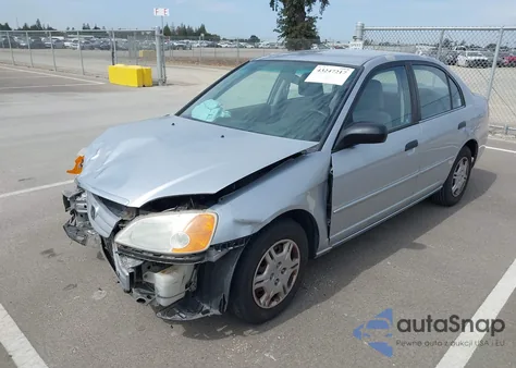 2001 Honda Civic Lx from USA, damaged, VIN 2HGES16581H519983